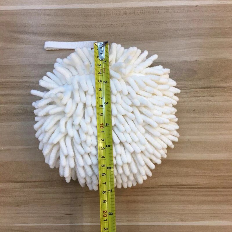 Söt hushålls chenille handduk handavtorkning boll hängbar kök toalett vattenabsorberande handduk