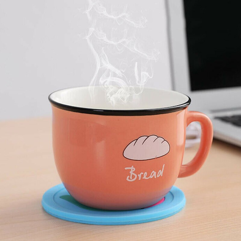 USB Power Suply Tea Coffee Cup Mug Warmer Heating Cup Mat Pad Coasters for Office DAG-ship