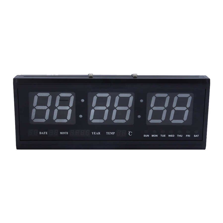 Red Digital Large Jumbo LED Wall Desk Alarm Clock Calendar Temperature Practical