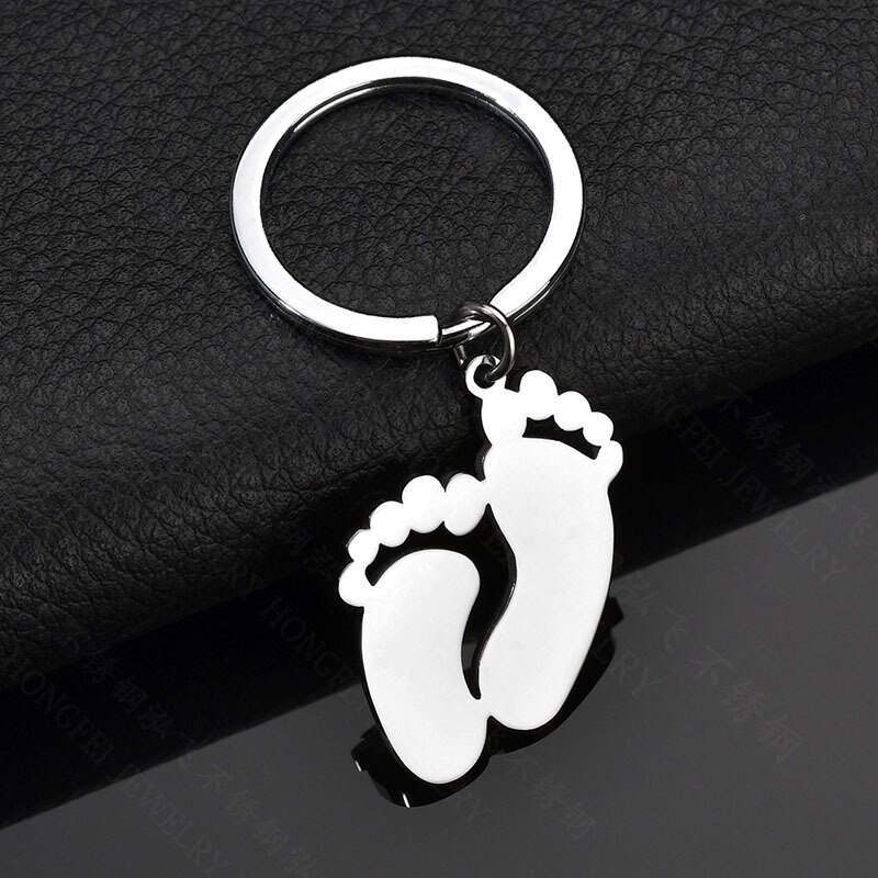 Kreatywne wakacje drobne upominki fajne słodkie z wąskimi nogawkami brelok ze stali nierdzewnej błyszczące boczne napis breloczek: stal kolor