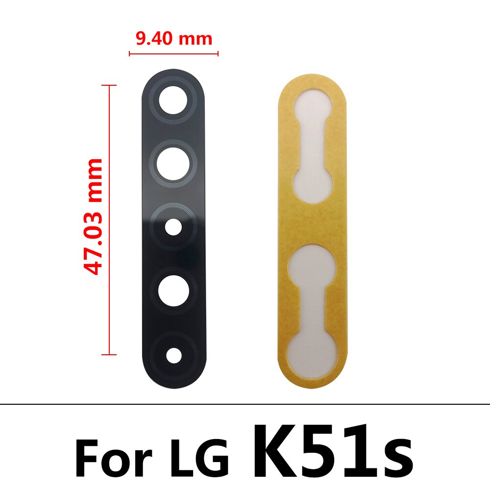 2Pcs Back Camera For LG K8 K41S K42 K51 k51S K61 K62 Plus Mobile Phone Housing Rear Camera Glass Lens Cover With Adhesive + Tool: K51S