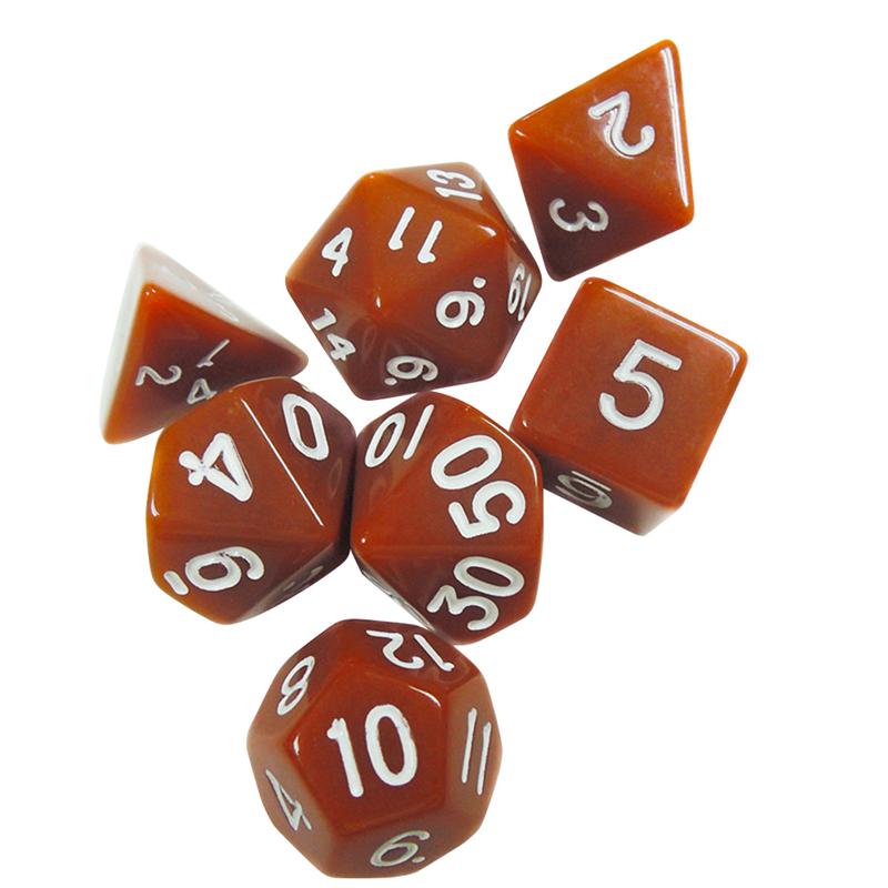 Polyhedral Würfel Anzahl Digitale Würfel Acryl Würfel Brettspiel Würfel Tabelle Spiele Drachen Dungeons DND: style 12 7pcs