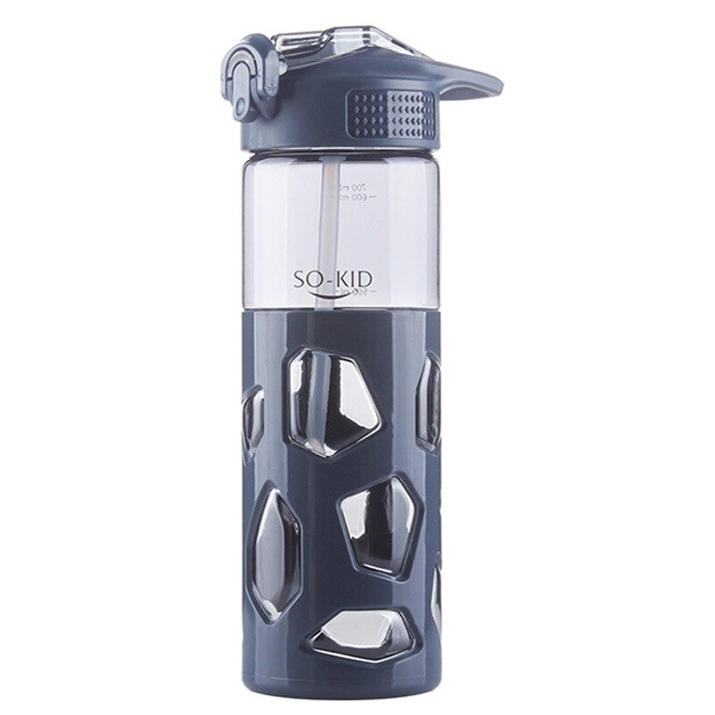 700ml met rietje waterfles anti-verbrandingshoes sport shaker waterflessen thee melk mijn drinkfles waterfles: Blauw