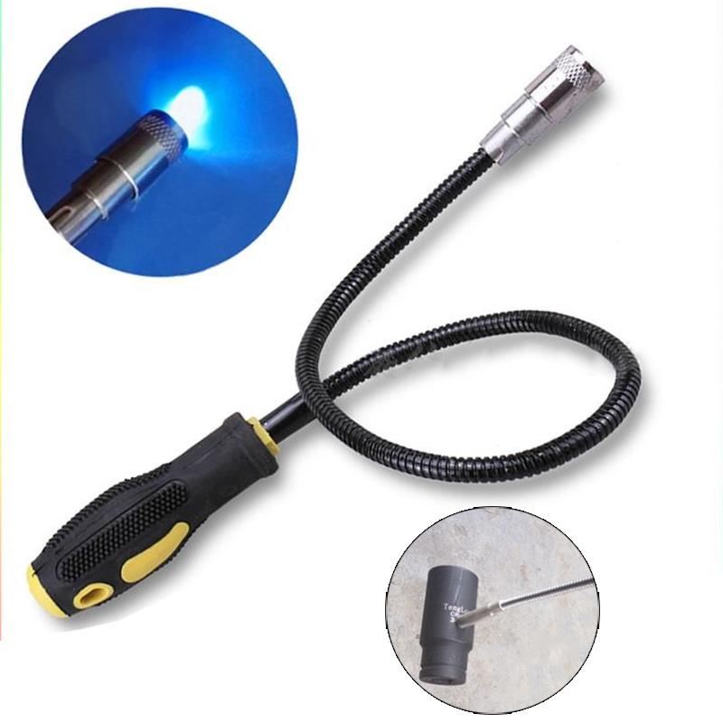 Universal Suction Bar Magnetic Suction Rod Stainless Steel Lighted Suction Rod Durable Suction Stick Hardware Practical