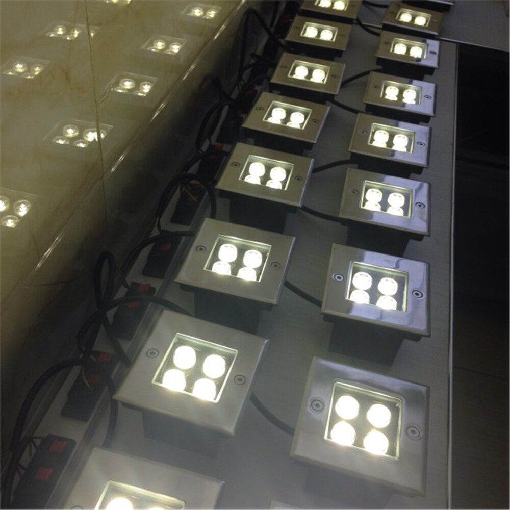 Spot lumineux led encastrable dans le sol, conforme à la norme IP67, éclairage d'extérieur, idéal pour un jardin ou une cour, 4w, ac 85/100 V, ac 265mm, dc 24V