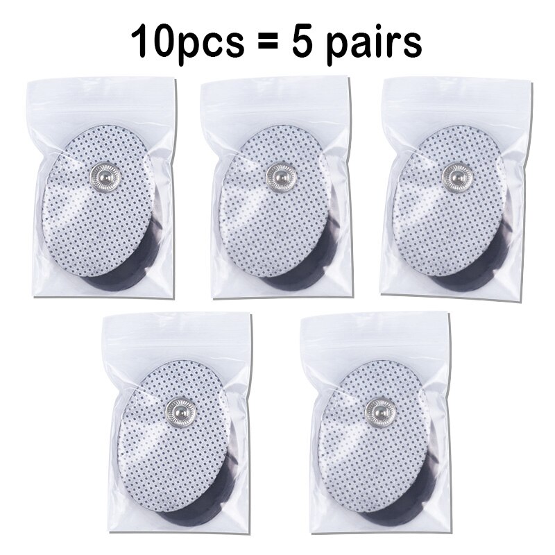 Electrodos Tens para mioestimulador, máquina de terapia de fisioterapia, almohadillas, masajeador adelgazante, Gel adhesivo, almohadilla de salud Tens, 10/20 piezas: Naranja