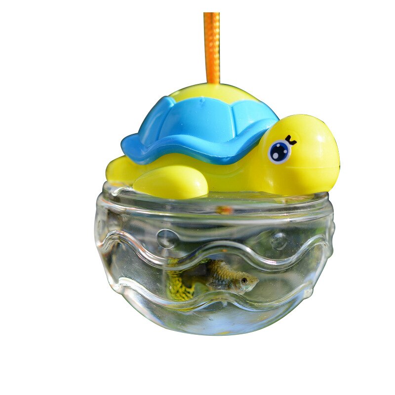 Closed qq fish bottle qq turtle bottle qq fish tank turtle bottle mini fish tank portable plastic small fish tank