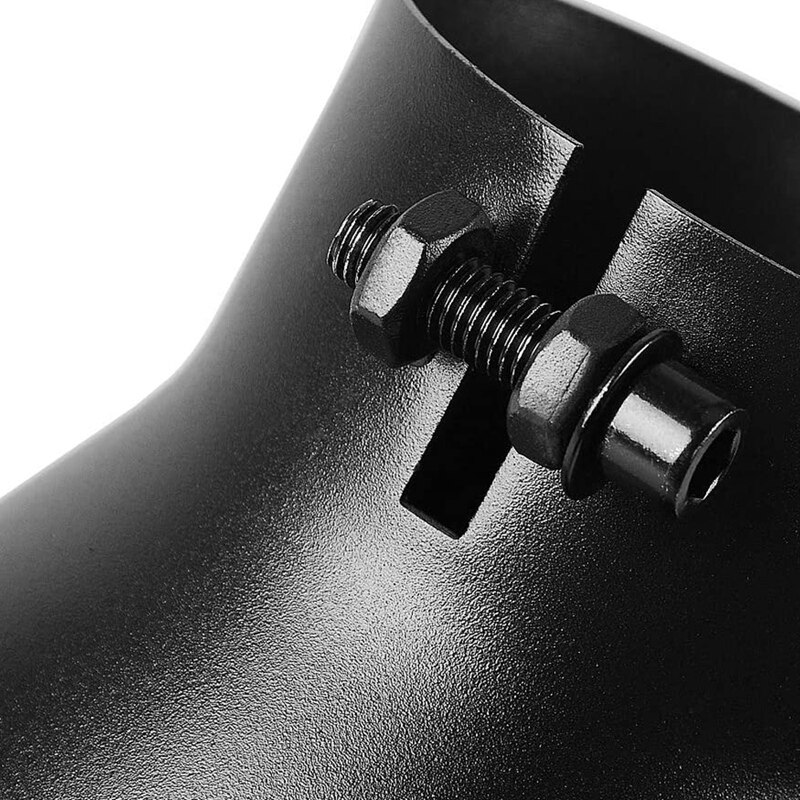 3 Inch Inlet Black Exhaust Tip 3 x 4.5 x 9 Black Paint Finish Stainless Steel Material Exhaust Tip Bolt-on Installation