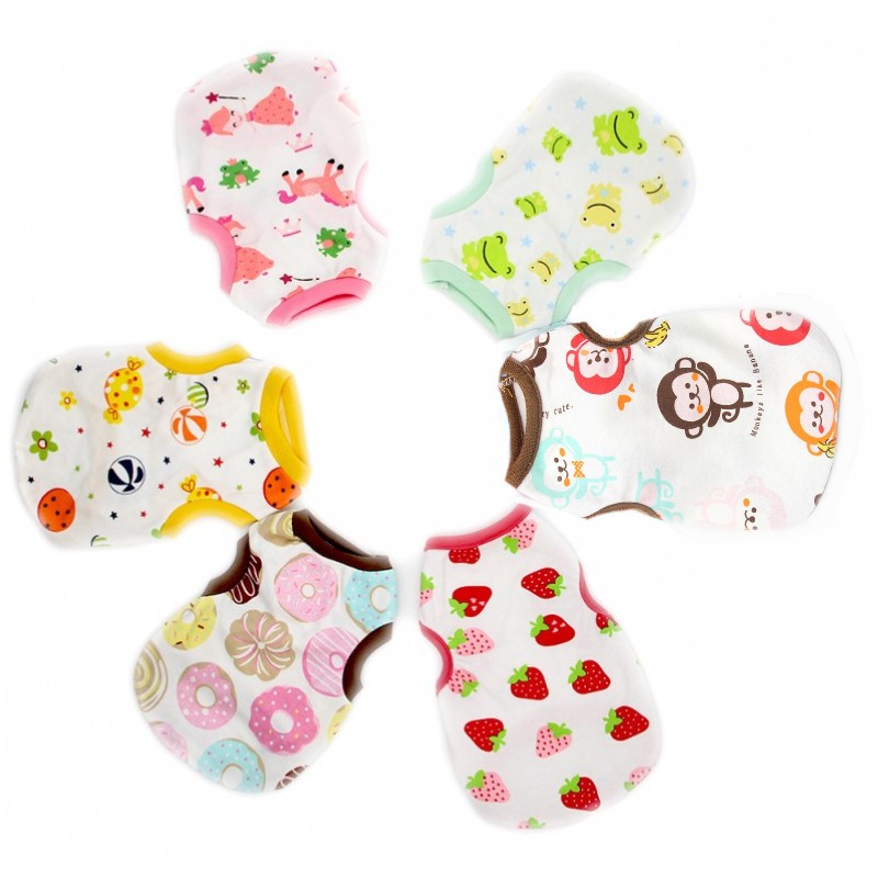 Cute Dog Vest Summer Chihuahua Dog Clothes Bichon Dog Costume Thin Ventilate Sweatshirt Pet Clothing Cotton Print Cat T-Shirt