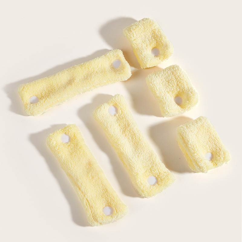 6pcs Soft Hair Rollers Heatless Hair Curlers for Kids Thick Pillow Cloth No Hurt Hair Roller Large Long for Sleep NightTime: Yellow