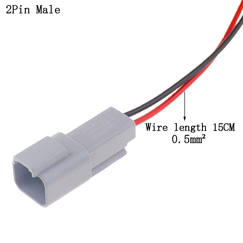 1 Pcs Deutsch DT connector with15cm Wiring harness DT06-2S/DT04-2P 2P 3P 4P 6P 8P 12P waterproof electrical connector: army green