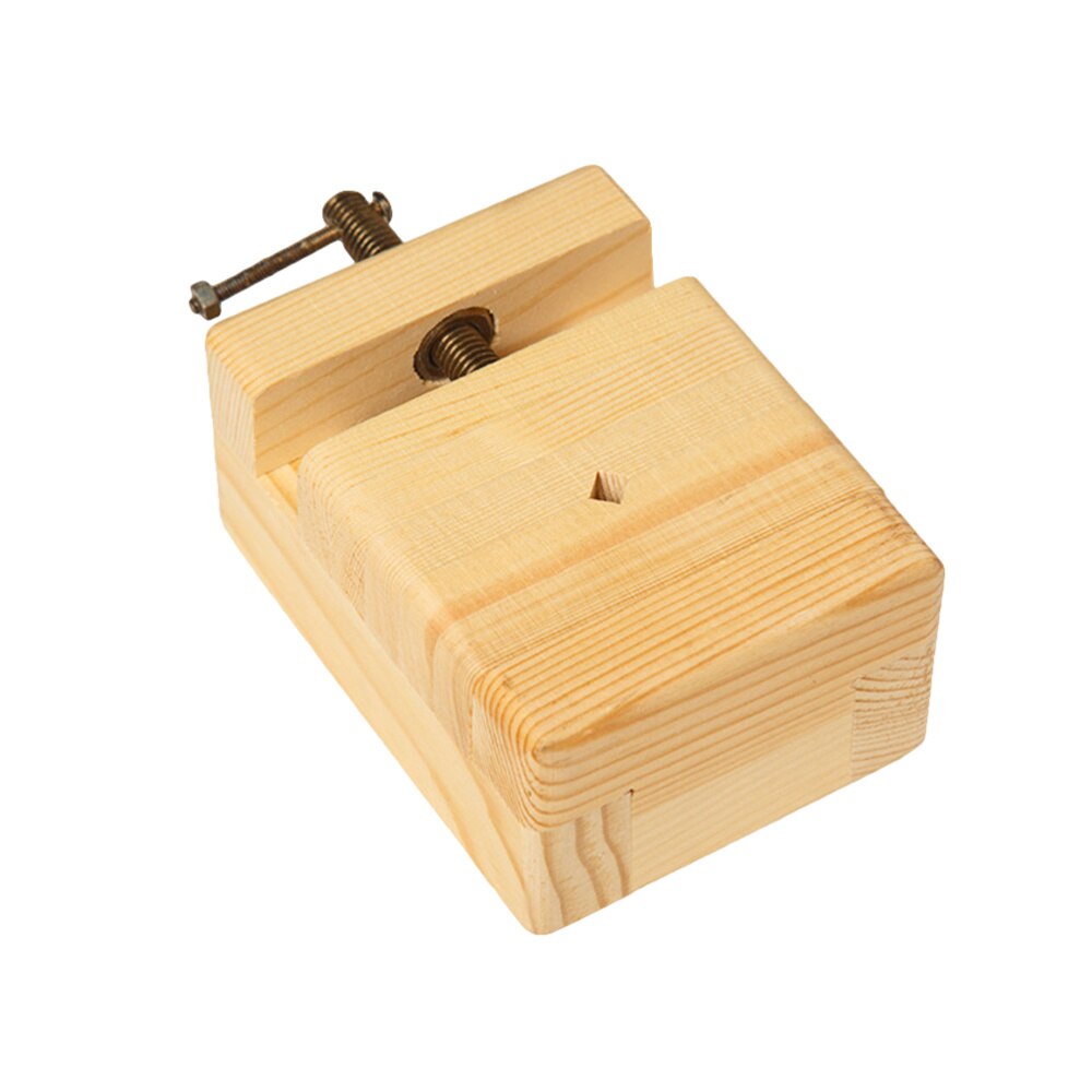 Herramienta de fijación de impresión grabada de madera de pino herramienta de fijación de sección grabada de piedra de sello grabado (9,5x6,5x4,5 cm)