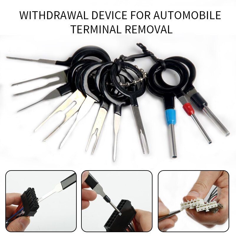 Auto Plug Terminal Removal Tool Set Auto Terminal Remover Tool Draad Plug Connector Extractor Puller Release Pin Extractor Kit