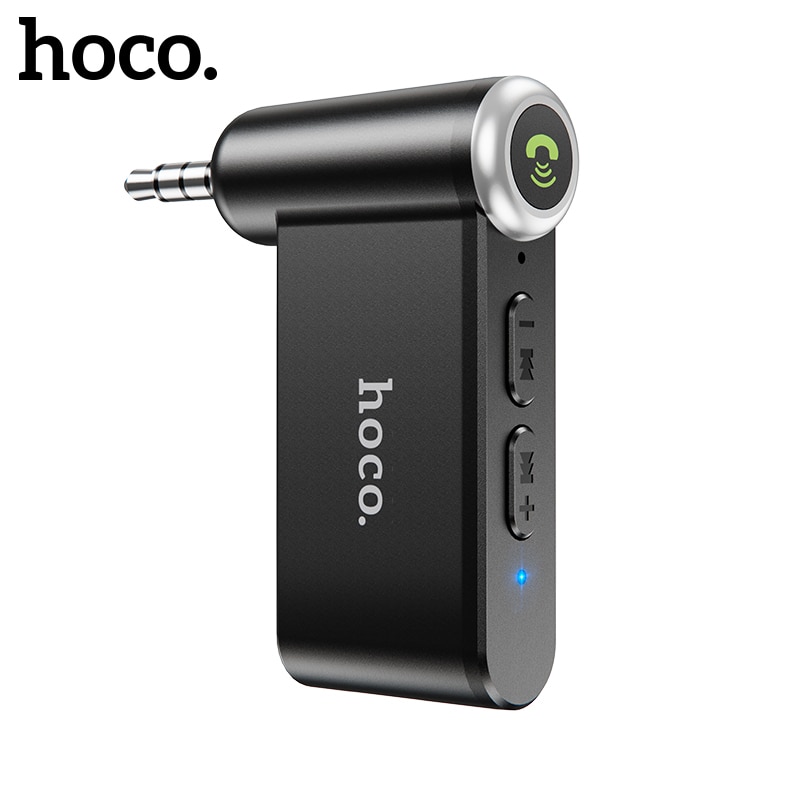 Hoco – adaptateur mains-libres sans fil pour musique, micro, Audio, AUX, bluetooth, récepteur casque, Jack 3.5mm, pour voiture, 5.0