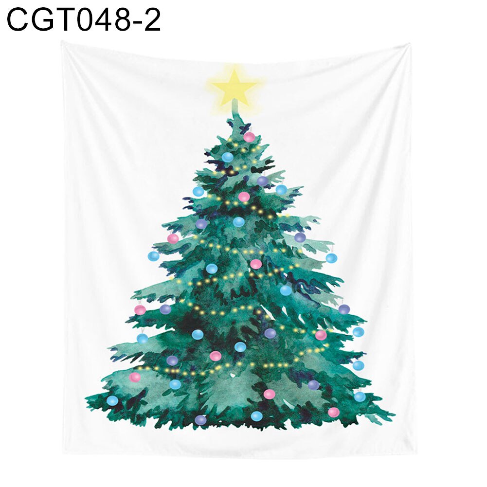 Kerst wandtapijt kerstboom print wandtapijt tapijt tafelkleed slaapkamerdecoratie achtergronddoek tapisserie: 2