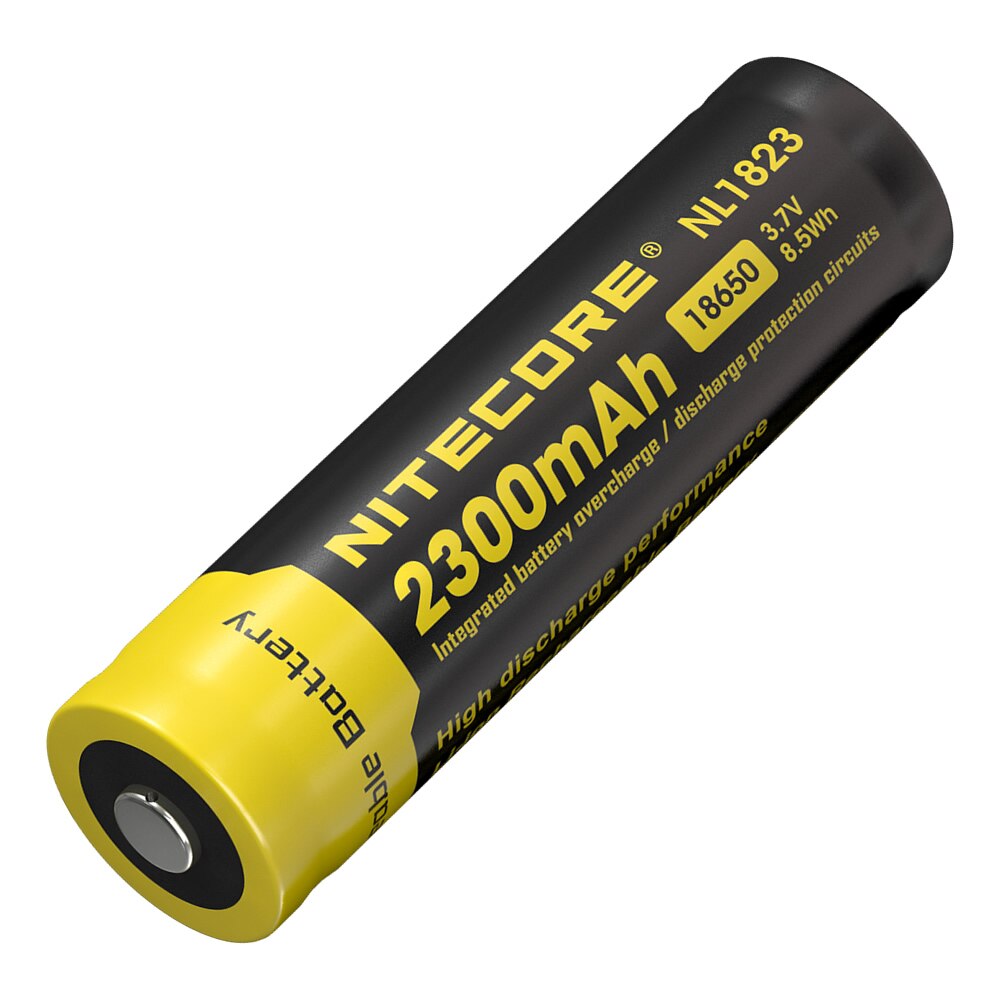 100% Original NITECORE NL183/NL1823 18650 2300mAh 3.7V Li-ion Protected Rechargeable Battery Button Top For Flashlights 1pc