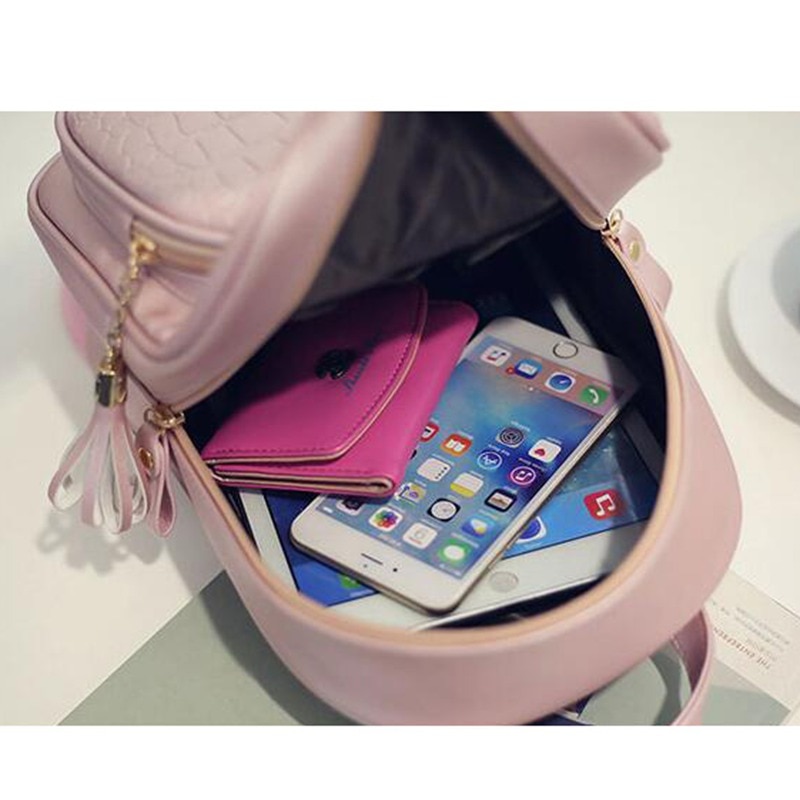 Mochila De piel con estrella de la para mujer, morral escolar con lentejuelas de piedra para chicas adolescentes, Mochila pequeña de estilo pijo LB894