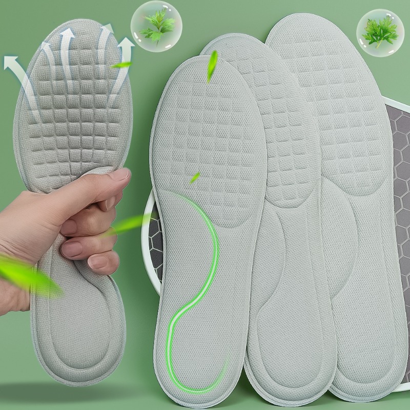 12/2 Stück orthopädische Einlegesohlen aus weichem Erinnerung-Schaum, desodorierende Einlegesohle für Schuhe, Sport, absorbiert Schweiß, antibakterielles Schuhzubehör