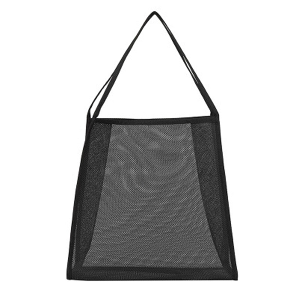 Women Travel Wash Mesh Handbag Summer Toiletry Shopping Bag Tote Bag Organizer Pouch Makeup Transparent Bag