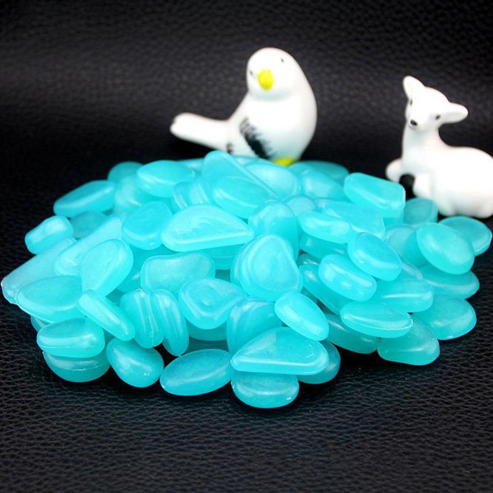 Wystrój ogrodu świecące kamienie świecą w ciemności ozdobne skały kamyki zbiornik dekoracja zewnętrzna żwirowa mieszanka kolorów akwarium