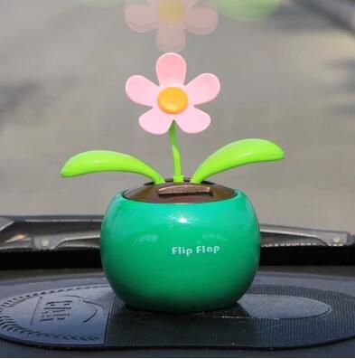 In Stock Swing Solar Flower,Magic Cute Flip Flap Swing ,Solar Plant Swing Solar Toy Interior Accessories Car Ornaments