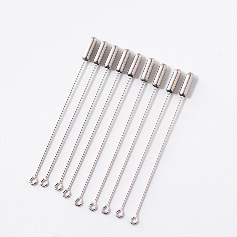 10 pièces 5cm cylindre colle sur tampon revers bâton broche embrayage boutonnière broche acier inoxydable broches bijoux: Vert armée