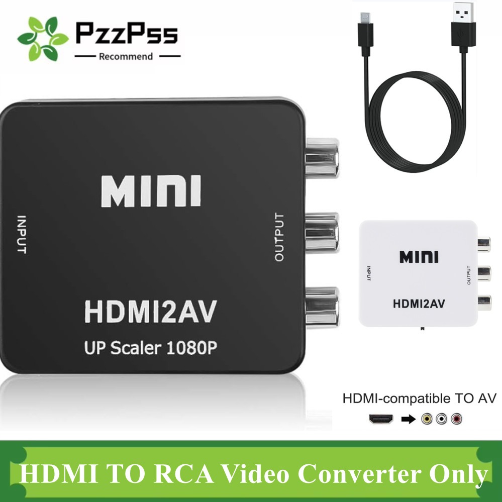 Hdmi-kompatibel til av rca-adapter hdmi-kompatibel rca av cvsb lr-videokomposit av-scaler-konverter til pc hdtv-projektor