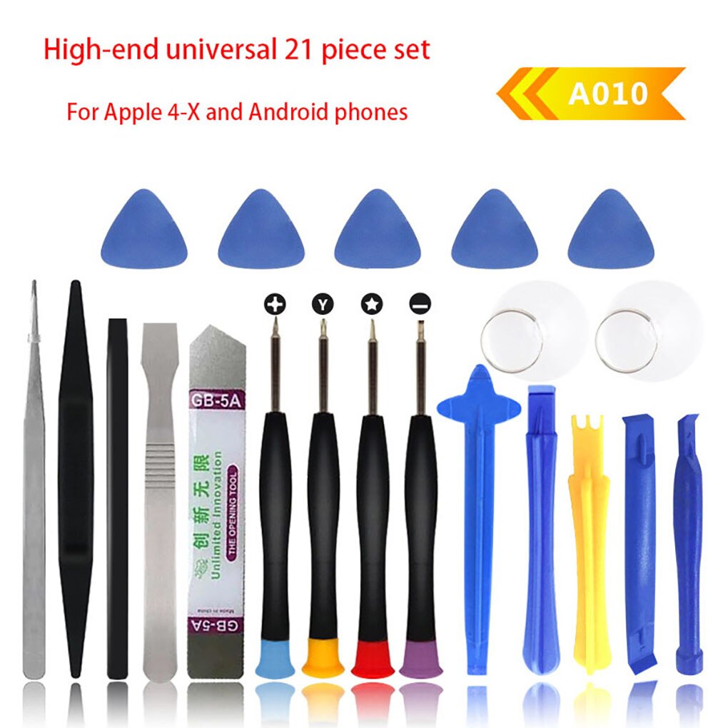 21pcs Cell-Phone Repair Kit Non-slip Phone Screwdriver Set Mobile Phone Watch Repairing Tool Screwdriver Color Random: Default Title