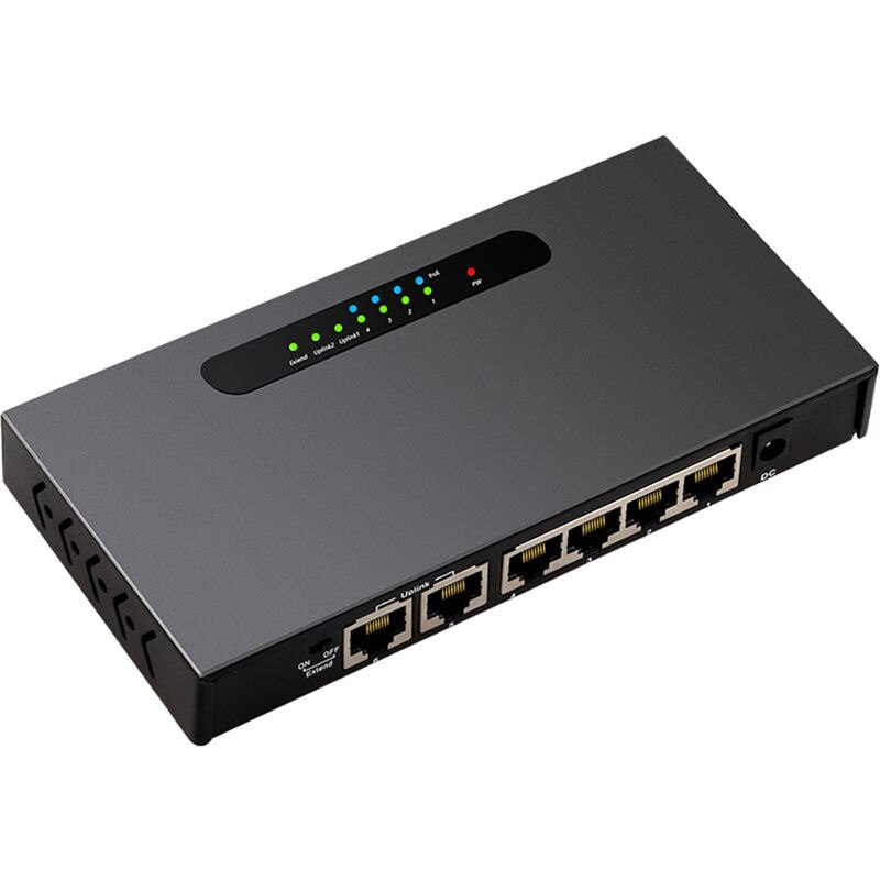 Diewu 6- poorts poe gigabit ethernet-netwerkswitch, 10/100/1000 mbps lan-hub, 4- poorts poe-voedingsschakelaar en injector voor ip-camera (eu-stekker)