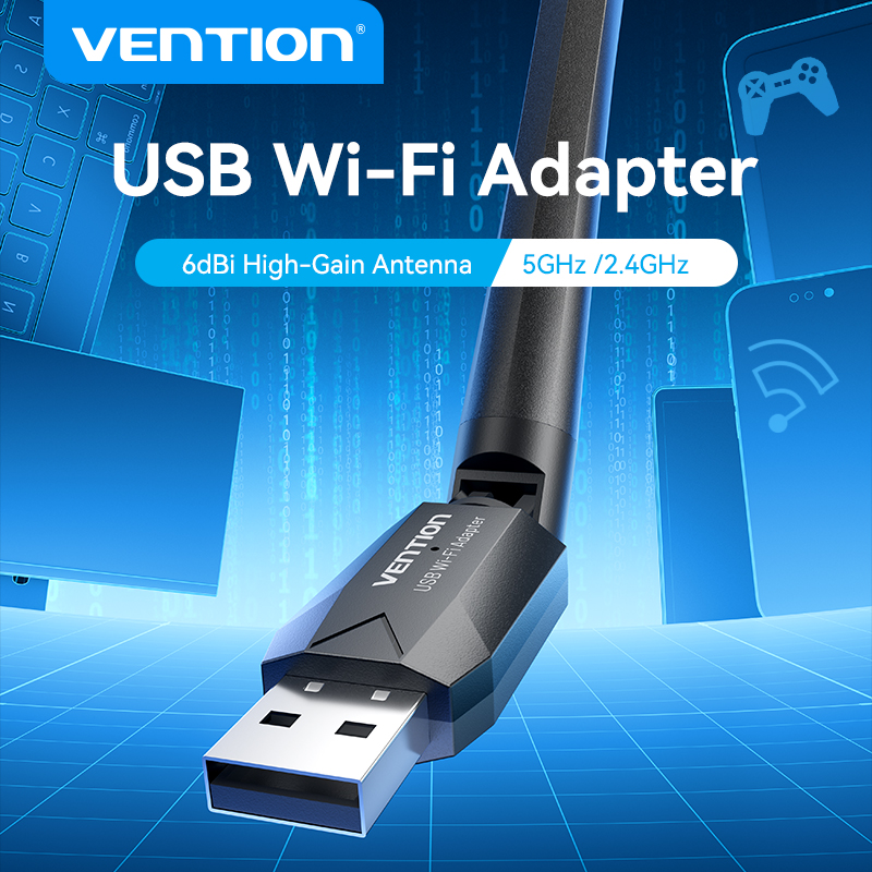 Vention WiFi Adapter AC650 WiFi5 5G & 2,4G USB WiFi Karte Dongle für PC Desktop Laptop Wifi Antenne USB Ethernet Netzwerk Karte