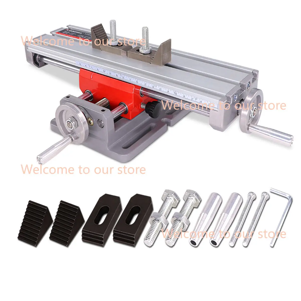 X Y-As Mini Bank Kruis Glijbaan Bankschroef Tafel Mini Aluminium Frezen Boorarmatuur Werktafel 1Pc