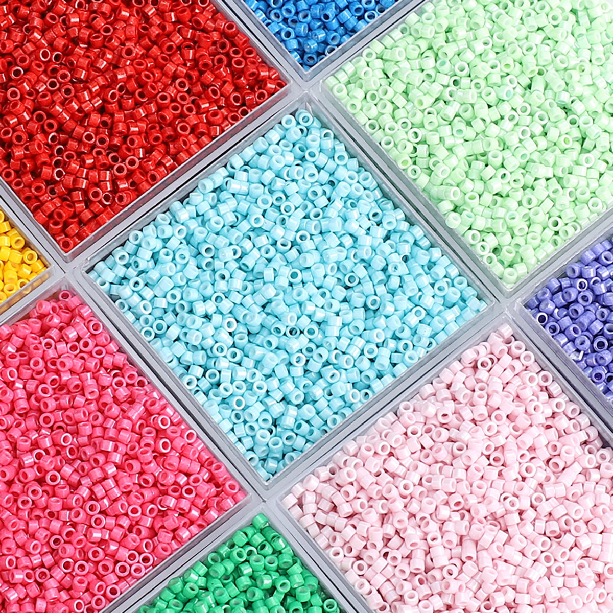 10g 1.6mm perle de riz peinture à l'huile perle Antique couleur perles de verre uniforme perles de rocaille d'espacement en vrac pour la fabrication de bijoux bricolage couture
