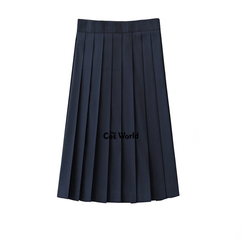 White Navy Blue Summer Navy Sailor Suit Tops Skirts JK High School Uniform Class Uniform Students Cloth: 65cm Dress / XXL