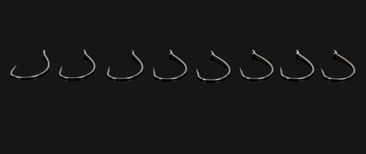 Black Nickel Fishing Hook Worm WACKY RIG Lure Soft Bait Fishhook 8 Pieces Bag Hooks Size 1# 2# -shot Rig