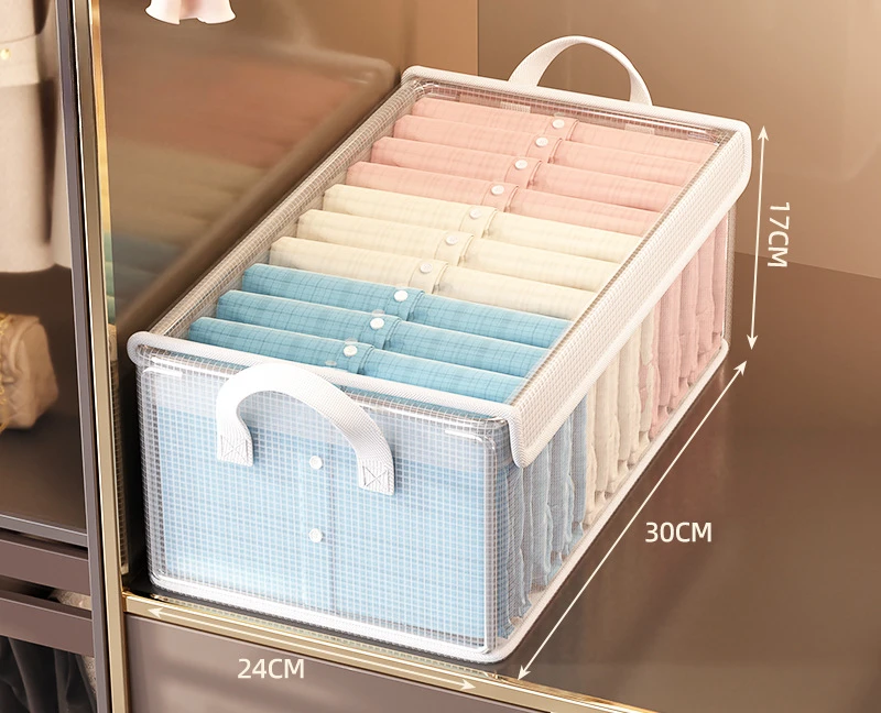 Opvouwbare PVC-organisatoren Transparante waterdichte stapelbare opbergbak voor kledingdekbedden Stofdichte lade-opbergmand: Black