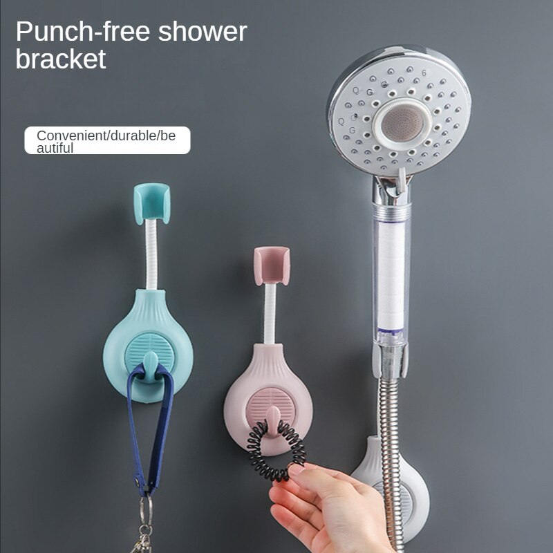 Fissatore senza punzonatura soffione doccia sospeso soffione doccia a pioggia per bambini accessori doccia regolabili per asciugatura fiori a parete per bagno