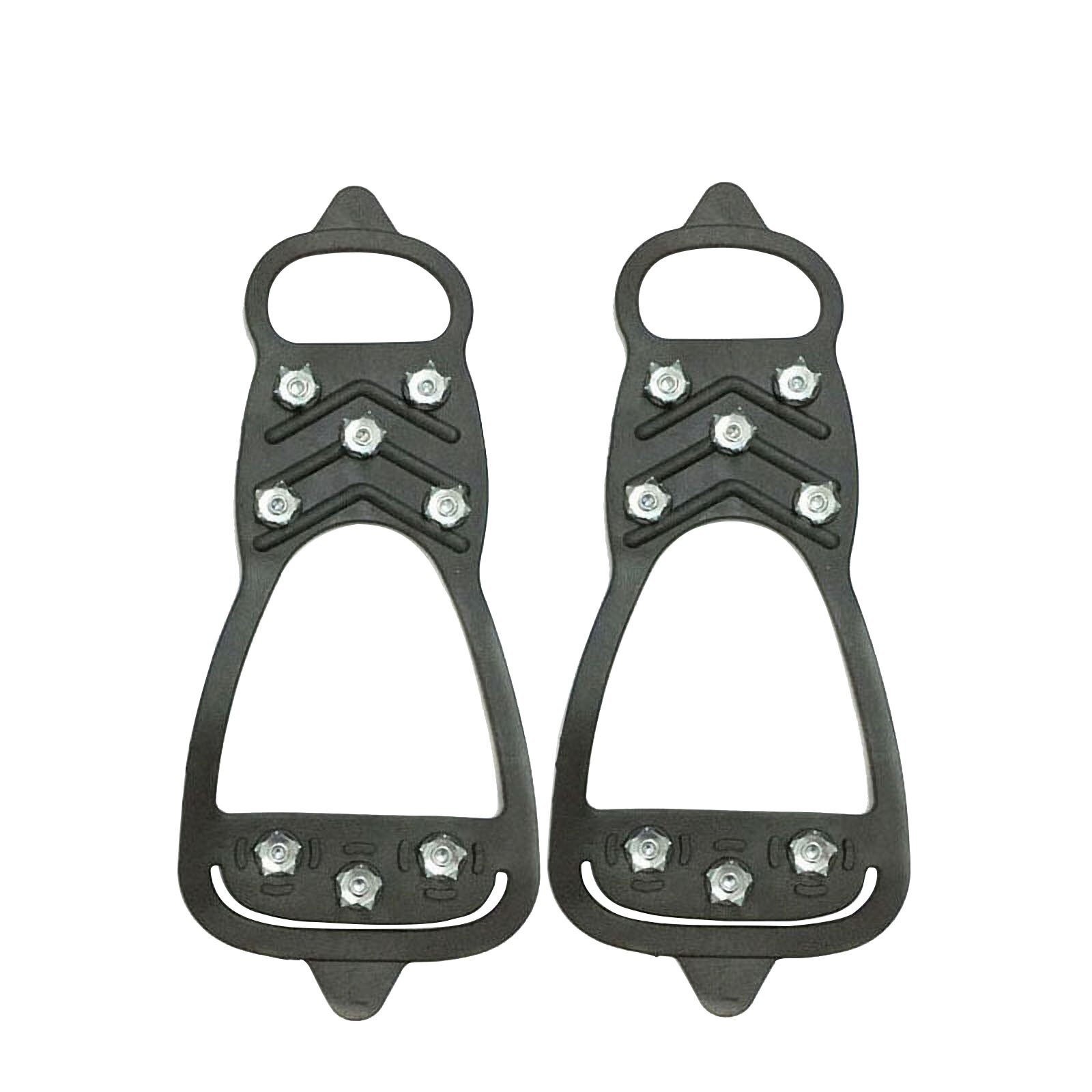 Crampones de escalada profesionales, 8 tachuelas antideslizantes, zapatos para caminar, acampar y nieve, agarre de punta, pinza de hielo para exterior, 1 par