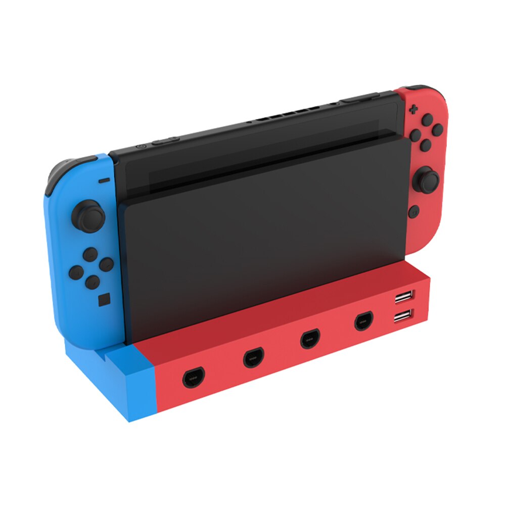 For Nintendo GameCube Wired Controller Adapter 4 Ports Controller Adapter with 2 USB Ports