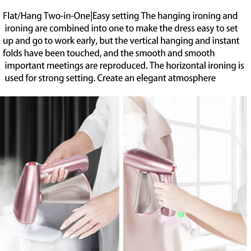 Household Steam Hanging Ironing Machine High-Power Mini Portable Iron Ironing Machine Foldable Handheld Iron-EU Plug