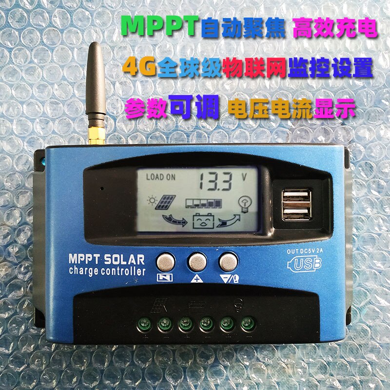 Mppt Solar Power Controller Usb Internet Van Dingen 4G Fotovoltaïsche 30a60 Automatische Tracking Systeem 12v24v