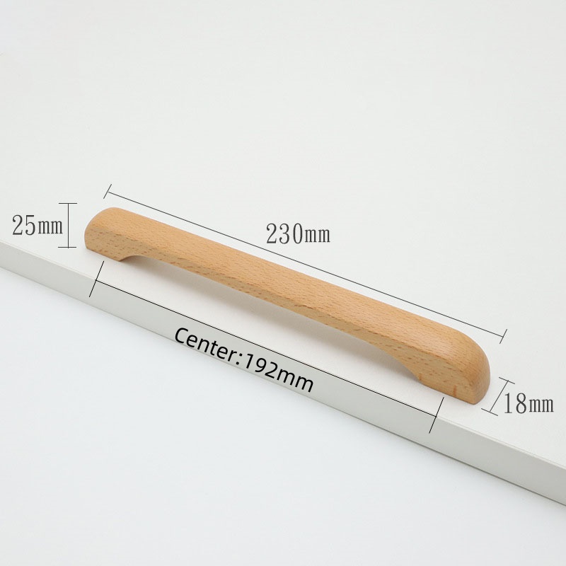 Natural Kitchen Furniture Wooden Handle Solid Wood Handles for Cabinets and Drawers Closet Dresser Wardrobe Pulls Wooden Handles: black