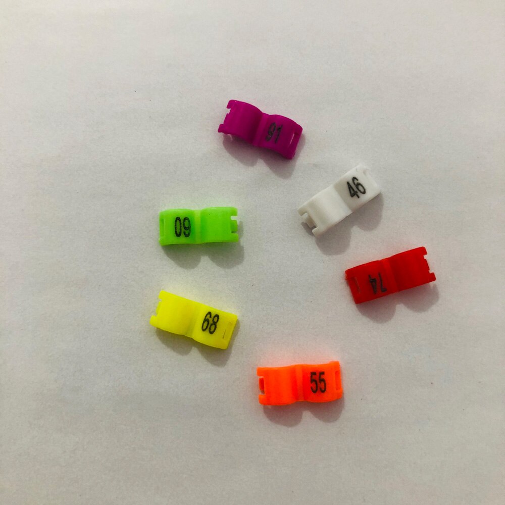 60 Pcs Inner 2.7/ 3/4/4.5/5Mm Kanarie Clip Ring Bird Pigeon Parrot Been Ringen Kleine Vogels Voet Ringen Mix Kleur Vogel Ring