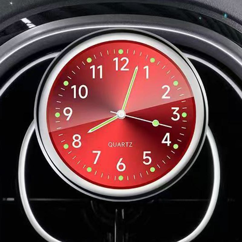 Automobil Uhr Armaturenbrett Auto Uhr Innen Dekor Tragbare Mini Uhr Dekoration Leuchtende Analog Uhr Ornamente Für Autos