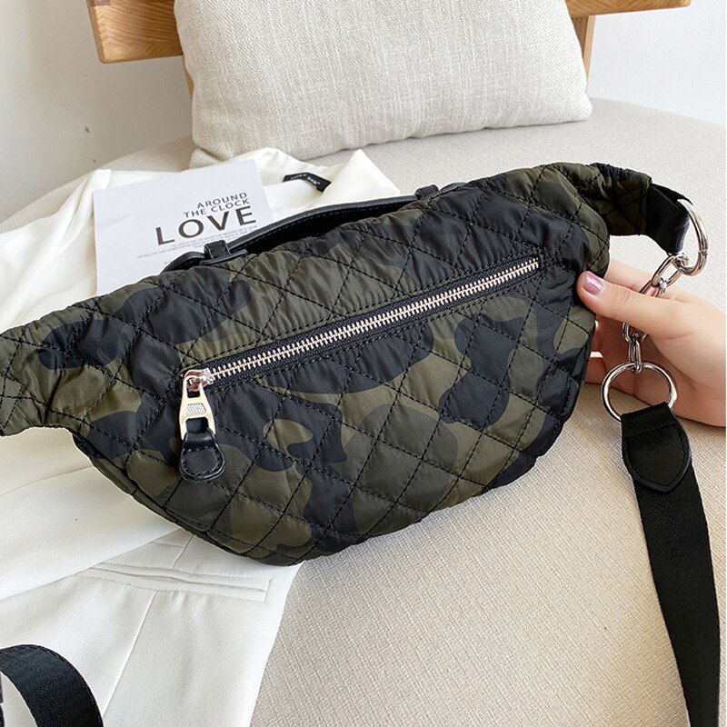 Women Chest Bag Camouflage Hobo Oxford Buddy Waist Bag Female Handbag Women's Shoulder Bags Lady Purse