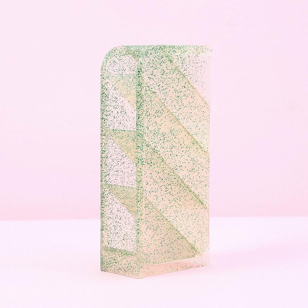 Diagonal Pen Holder Student's Stationery Storage Box Multi-functional Desktop Organizer: Green02