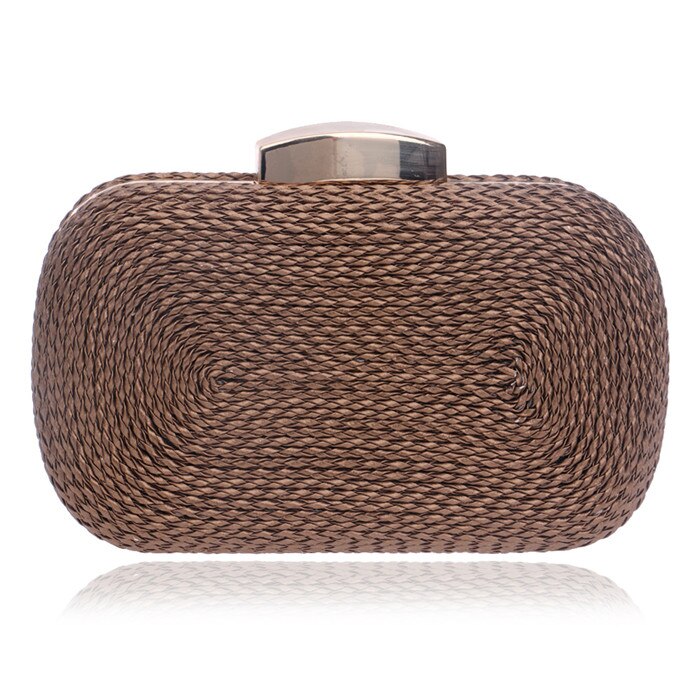 Hard Box Clutch Evening Bags Weave Womens Wedding Prom Evening Party Chain Shoulder Bags