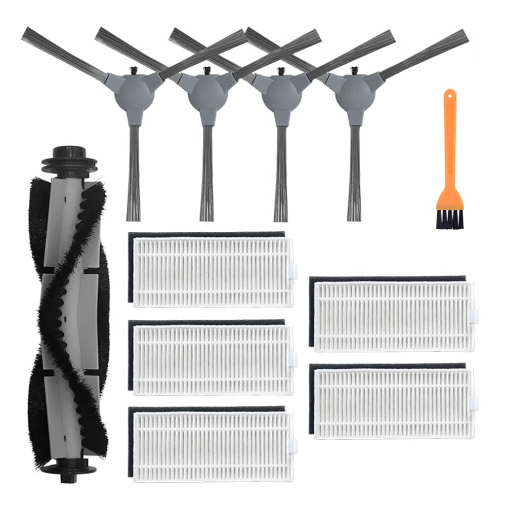 Rolki szczotka główna filtr zmywalny szczotka boczna dla Coredy R550 R500 + R600 R650 R750 D400 odkurzacz robot końcówka robić mopa części: 3