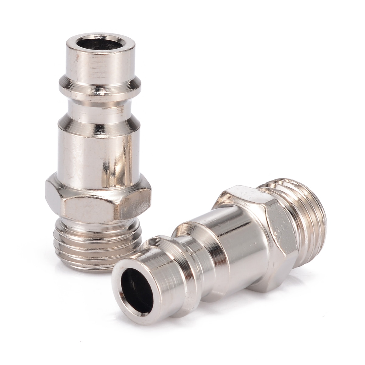 5pcs Copper Iron Euro Air Line Hose Fitting 1/4" BSP Male Quick Release Air Compressor Connector 33x11mm