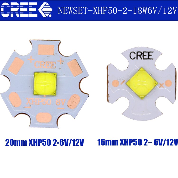 Newset 1 stks CREE XHP50.2 XHP50 2 generatie LED Koud Wit 6500 KLED Emitter Diode met 20mm/16mm Koperen PCB