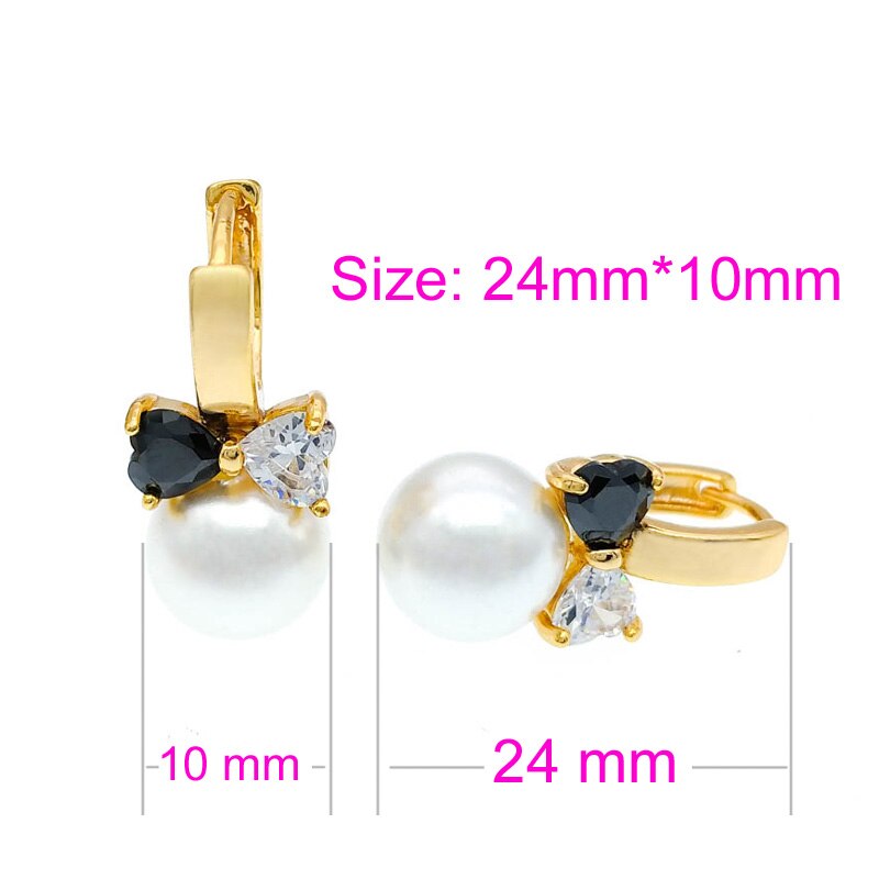Di cristallo Del Cuore Della Perla Orecchini A Cerchio in Oro Orecchino Donne Pendientes Perla Aretes Parel Oorbellen Orecchini Perle Orecchini E0310
